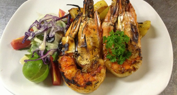 Brochette de gambas