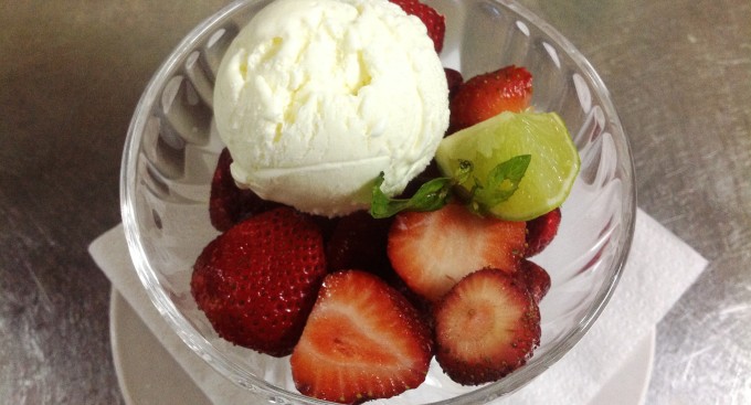 Fraise glace vanille